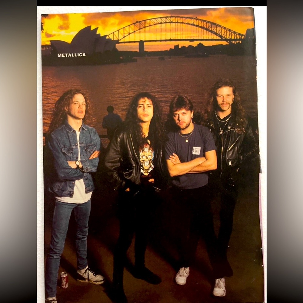 Metallica Pinup with Sunset Background